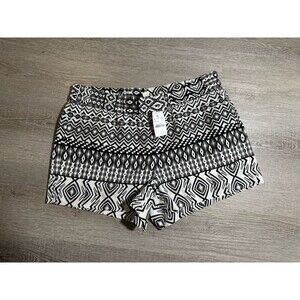 J Crew Shorts Womens 6 Pull On Linen Blend Aztec Pockets Festival Boho Hippie